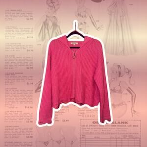 Pink Knitwear Lightweight Cropped Sweater